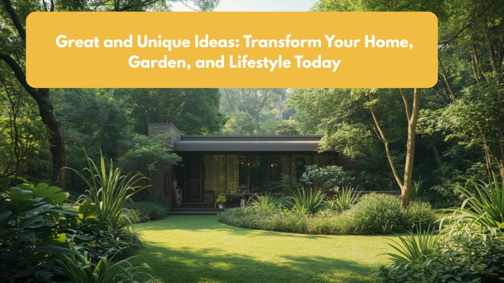 Great and Unique Ideas: Transform Your Home, Garden, and Lifestyle Today