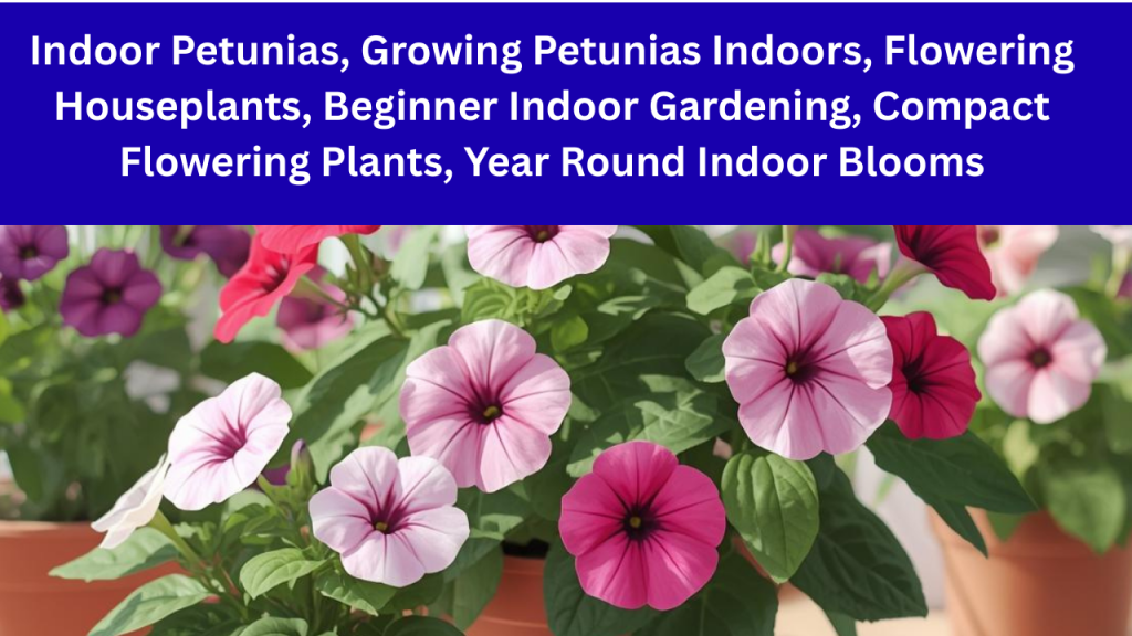 Indoor Petunias, Growing Petunias Indoors, Flowering Houseplants, Beginner Indoor Gardening, Compact Flowering Plants, Year Round Indoor Blooms