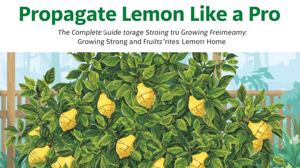 Propagate Lemon Like a Pro: The Complete Guide to Growing Strong and Fruiting Lemon Trees at Home